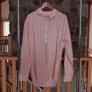Men's 3XL Sand Long Sleeve Button Down